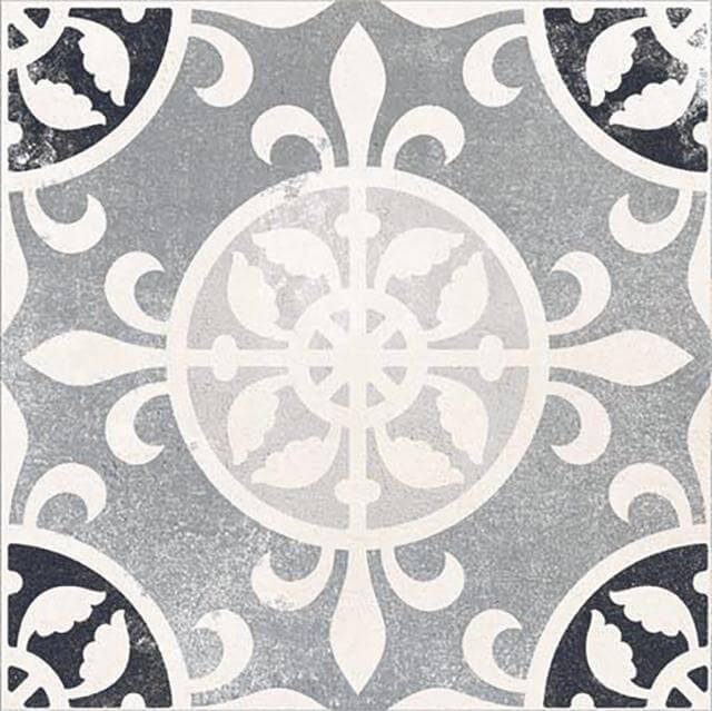 Vintage Muster Fliese grau