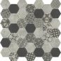 Sechseck Mosaik vintage Muster grau