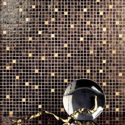 Mosaikfliesen braun gold