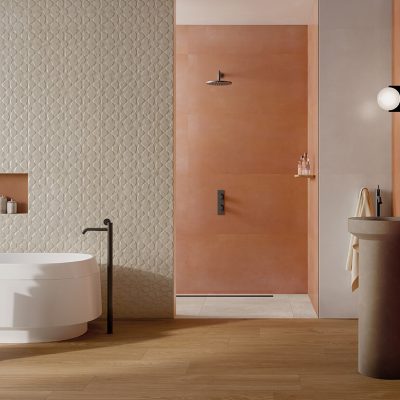 Wandbelag Dekorfliesen im Badezimmer