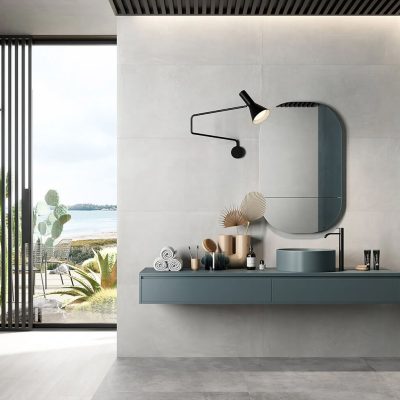 Blaues Badezimmer modern