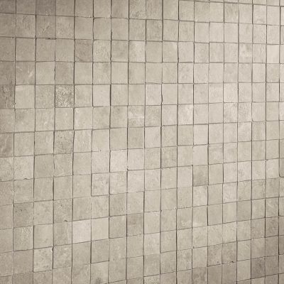 Stein Mosaikwand quadratisch beige